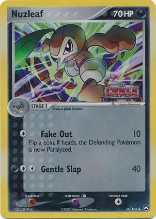 Nuzleaf - 36/108 - Uncommon - Reverse Holo available at 401 Games Canada