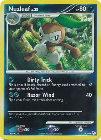 Nuzleaf - 57/130 - Uncommon - Reverse Holo available at 401 Games Canada
