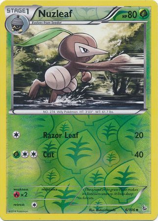 Nuzleaf - 6/106 - Uncommon - Reverse Holo available at 401 Games Canada