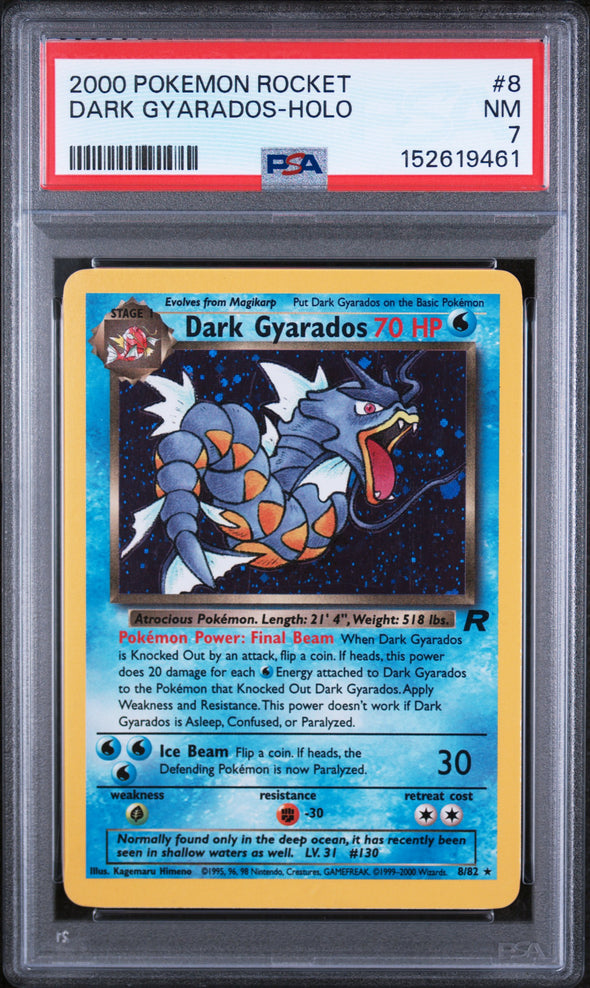 DARK GYARADOS (8) - POKEMON ROCKET - HOLO - NM 7