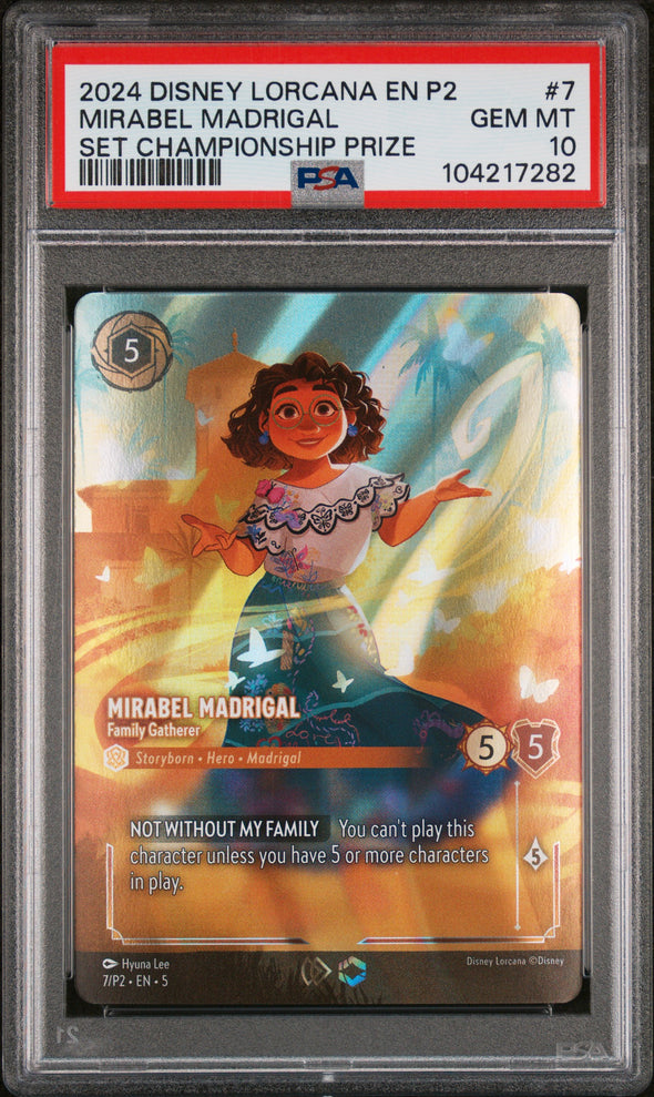 MIRABEL MADRIGAL (7) - DISNEY LORCANA EN P2-PROMO - SET CHAMPIONSHIP PRIZE - GEM MT 10
