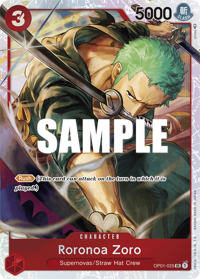 Roronoa Zoro (ST-10 Parallel) - OP01-025 - Super Rare