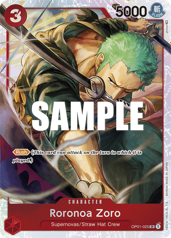 Roronoa Zoro (ST-10 Parallel) - OP01-025 - Super Rare