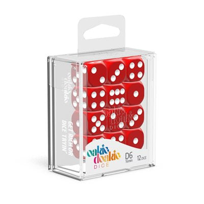 Oakie Doakie Dice Set - 12D6 - Solid - Red available at 401 Games Canada