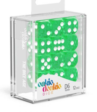 Oakie Doakie Dice Set - 12D6 - Speckled - Green available at 401 Games Canada