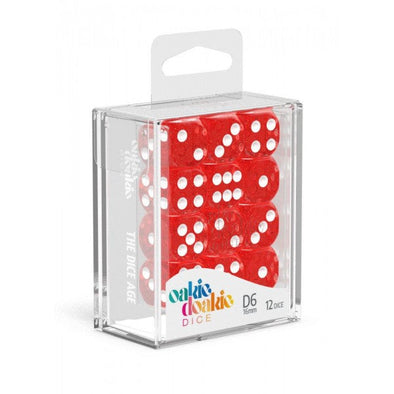 Oakie Doakie Dice Set - 12D6 - Speckled - Red available at 401 Games Canada