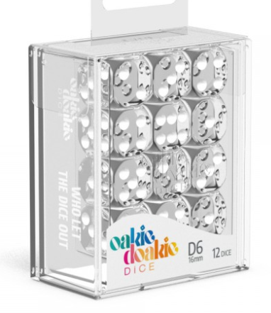 Oakie Doakie Dice Set - 12D6 - Translucent - Clear available at 401 Games Canada