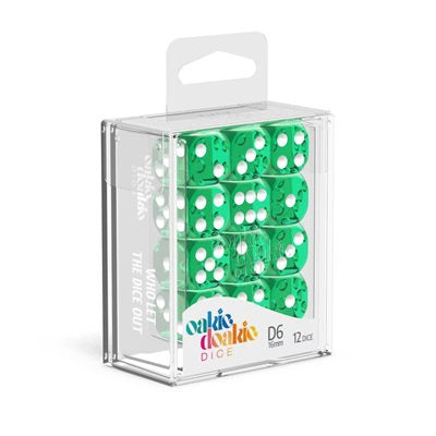 Oakie Doakie Dice Set - 12D6 - Translucent - Green available at 401 Games Canada