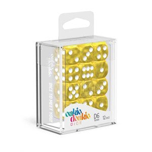 Oakie Doakie Dice Set - 12D6 - Translucent - Yellow available at 401 Games Canada