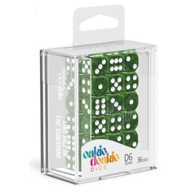 Oakie Doakie Dice Set - 36D6 - Marble - Green available at 401 Games Canada