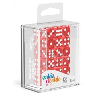 Oakie Doakie Dice Set - 36D6 - Marble - Red available at 401 Games Canada