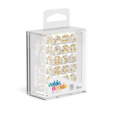 Oakie Doakie Dice Set - 36D6 - Marble - White available at 401 Games Canada