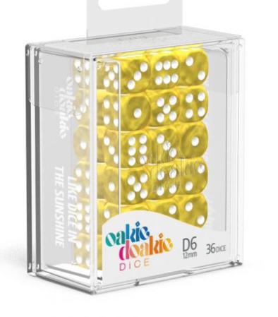 Oakie Doakie Dice Set - 36D6 - Marble - Yellow available at 401 Games Canada