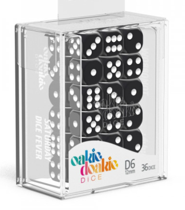 Oakie Doakie Dice Set - 36D6 - Solid - Black available at 401 Games Canada