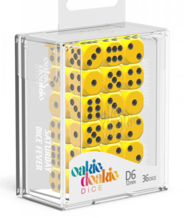 Oakie Doakie Dice Set - 36D6 - Solid - Yellow available at 401 Games Canada