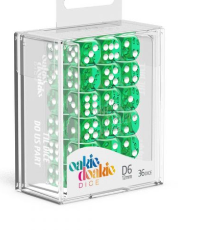 Oakie Doakie Dice Set - 36D6 - Translucent - Green available at 401 Games Canada