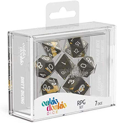 Oakie Doakie Dice Set - 7 Piece - Enclave - Amber available at 401 Games Canada