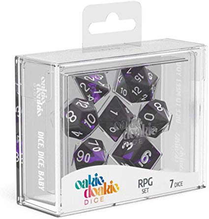 Oakie Doakie Dice Set - 7 Piece - Gemidice - Amethyst available at 401 Games Canada