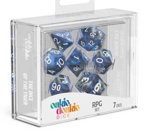 Oakie Doakie Dice Set - 7 Piece - Gemidice - Liquid Steel available at 401 Games Canada