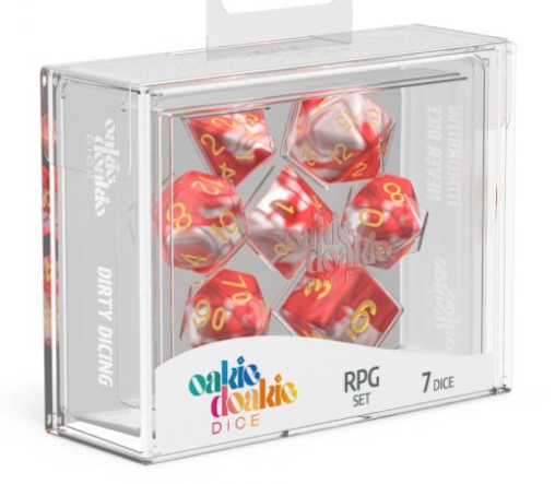 Oakie Doakie Dice Set - 7 Piece - Gemidice - Red Sky available at 401 Games Canada