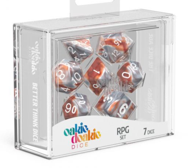 Oakie Doakie Dice Set - 7 Piece - Gemidice - Silver Rust available at 401 Games Canada