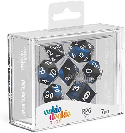 Oakie Doakie Dice Set - 7 Piece - Glow in the Dark - Deep Ocean available at 401 Games Canada