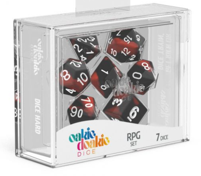 Oakie Doakie Dice Set - 7 Piece - Glow in the Dark - Lava available at 401 Games Canada