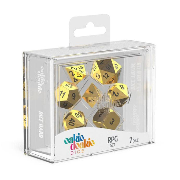 Oakie Doakie Dice Set - 7 Piece - Metal - Aurym available at 401 Games Canada