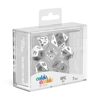 Oakie Doakie Dice Set - 7 Piece - Metal - Mercury available at 401 Games Canada