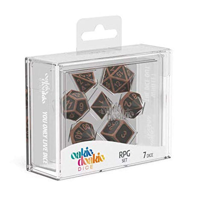 Oakie Doakie Dice Set - 7 Piece - Metal - Steampunk available at 401 Games Canada