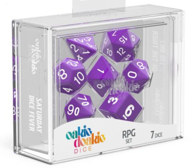 Oakie Doakie Dice Set - 7 Piece - Solid - Purple available at 401 Games Canada