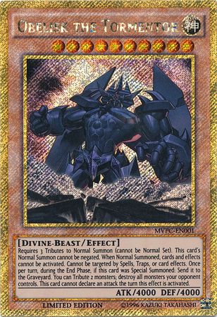 Obelisk the Tormentor - MVPC-EN001 - Gold Secret Rare - Limited Edition available at 401 Games Canada