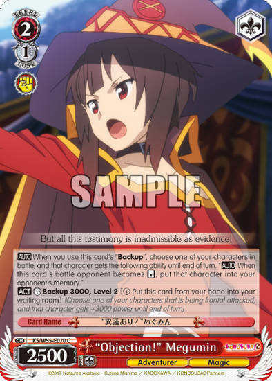 "Objection!" Megumin - KS/W55-E070 - Common available at 401 Games Canada