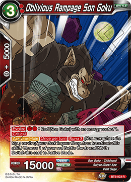 Oblivious Rampage Son Goku - BT5-003 - Rare available at 401 Games Canada