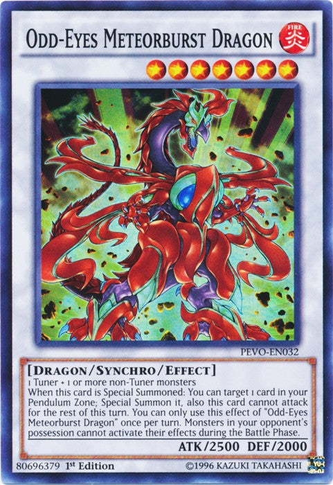 Odd-Eyes Meteorburst Dragon - PEVO-EN032 - Super Rare - 1st Edition available at 401 Games Canada