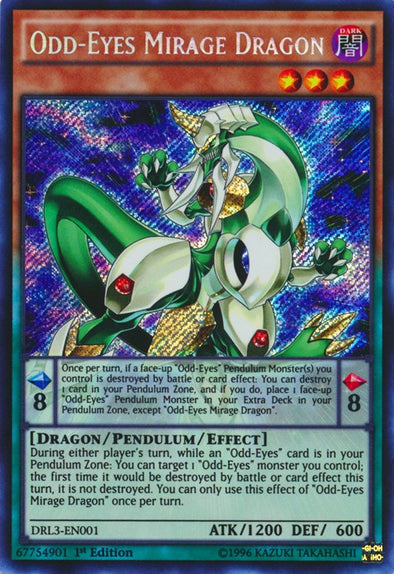 Odd-Eyes Mirage Dragon - DRL3-EN001 - Secret Rare - 1st Edition available at 401 Games Canada