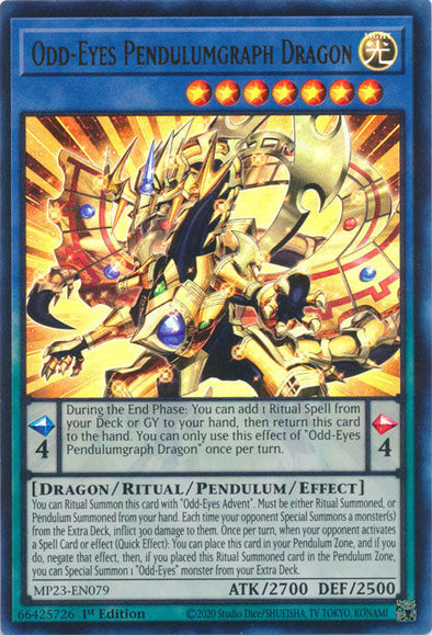 Odd-Eyes Pendulumgraph Dragon - MP23-EN079 - Ultra Rare - 1st Edition available at 401 Games Canada