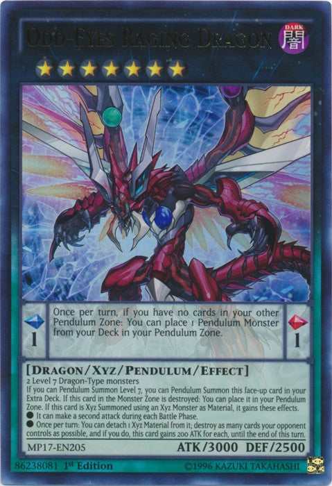 Odd-Eyes Raging Dragon - MP17-EN205 - Ultra Rare - 1st Edition available at 401 Games Canada