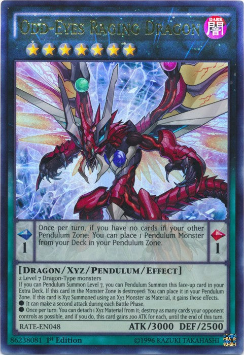 Odd-Eyes Raging Dragon - RATE-EN048 - Ultra Rare - 1st Edition available at 401 Games Canada