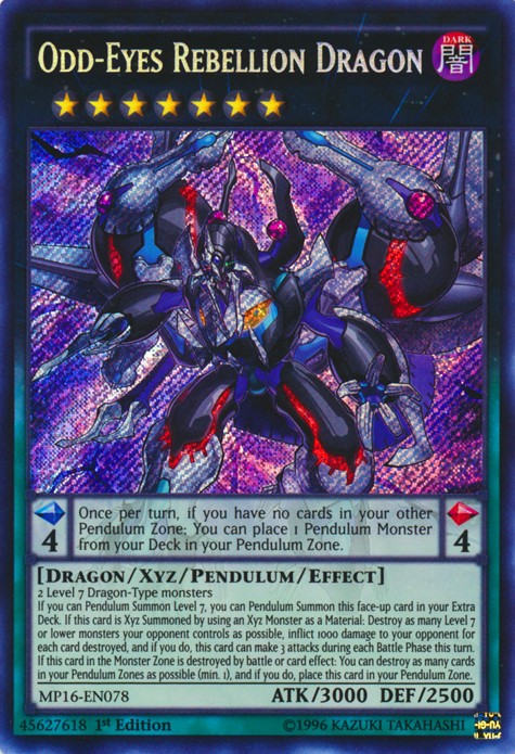 Odd-Eyes Rebellion Dragon - MP16-EN078 - Secret Rare - 1st Edition available at 401 Games Canada