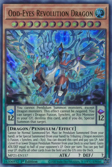 Odd-Eyes Revolution Dragon - MP21-EN157 - Ultra Rare - 1st Edition available at 401 Games Canada