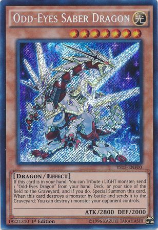 Odd-Eyes Saber Dragon - YS15-ENF00 - Secret Rare - 1st Edition available at 401 Games Canada