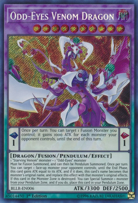 Odd-Eyes Venom Dragon - BLLR-EN006 - Secret Rare - 1st Edition available at 401 Games Canada