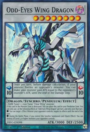 Odd-Eyes Wing Dragon - DIFO-EN098 - Super Rare - 1st Edition available at 401 Games Canada