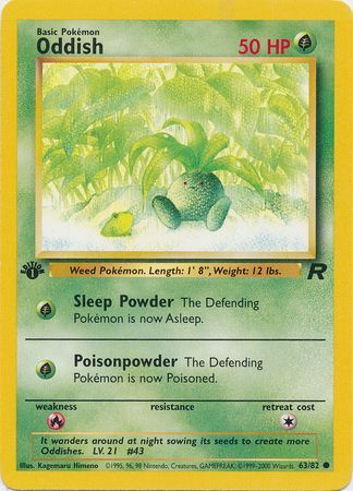 Oddish - 63/82 - Common - 1st Edition available at 401 Games Canada