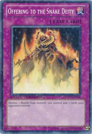 Offering to the Snake Deity - DT03-EN096 - Normal Parallel Rare available at 401 Games Canada