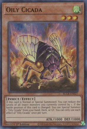 Oily Cicada - BLCR-EN027 - Ultra Rare - 1st Edition available at 401 Games Canada