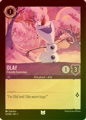 Olaf (Friendly Snowman) - 52/204 - Uncommon (Foil) available at 401 Games Canada