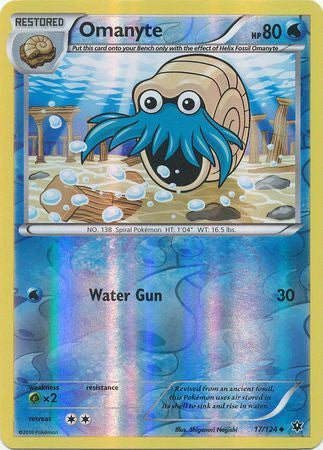 Omanyte - 17/124 - Uncommon - Reverse Holo available at 401 Games Canada