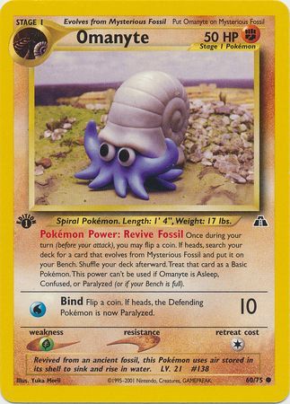 Omanyte - 60/75 - Common - 1st Edition available at 401 Games Canada